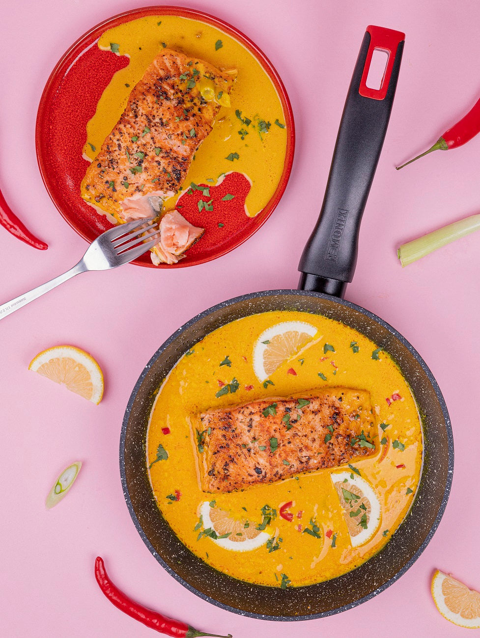 Salmón en salsa de curry