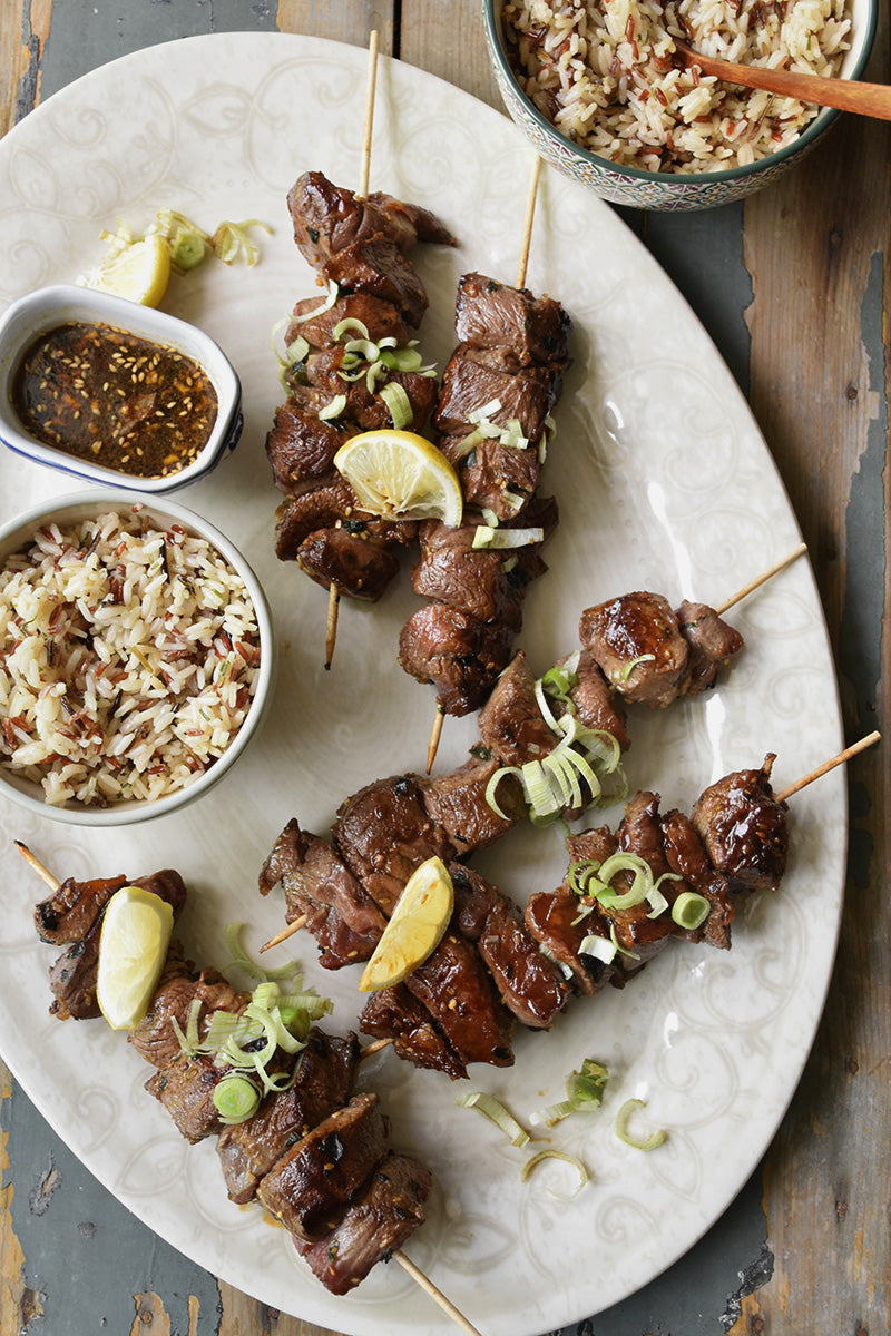 Brochetas asiáticas