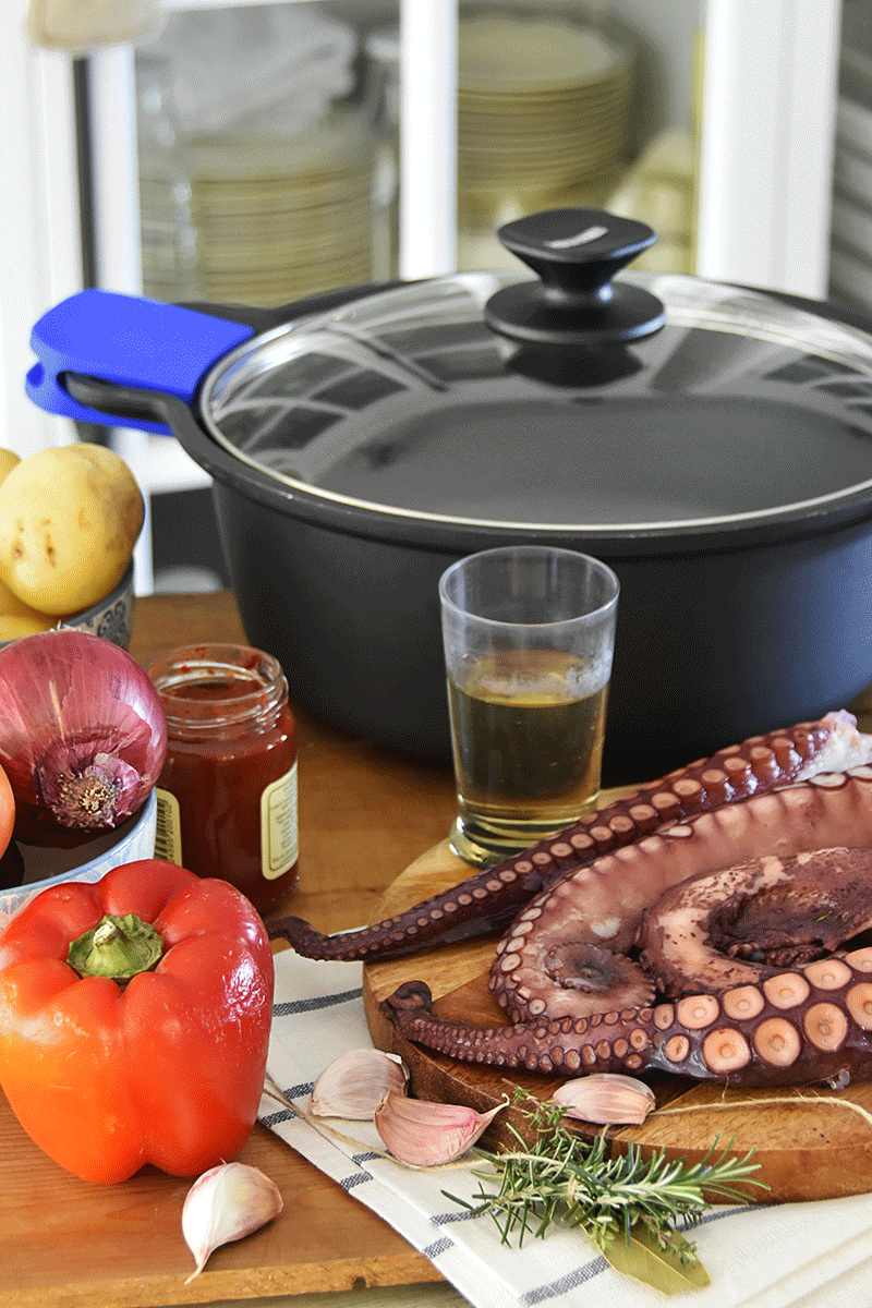Pulpo guisado con patatas