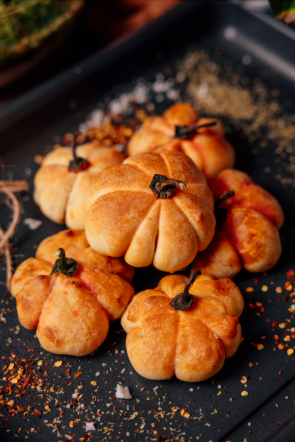 Mini pizzas de Halloween