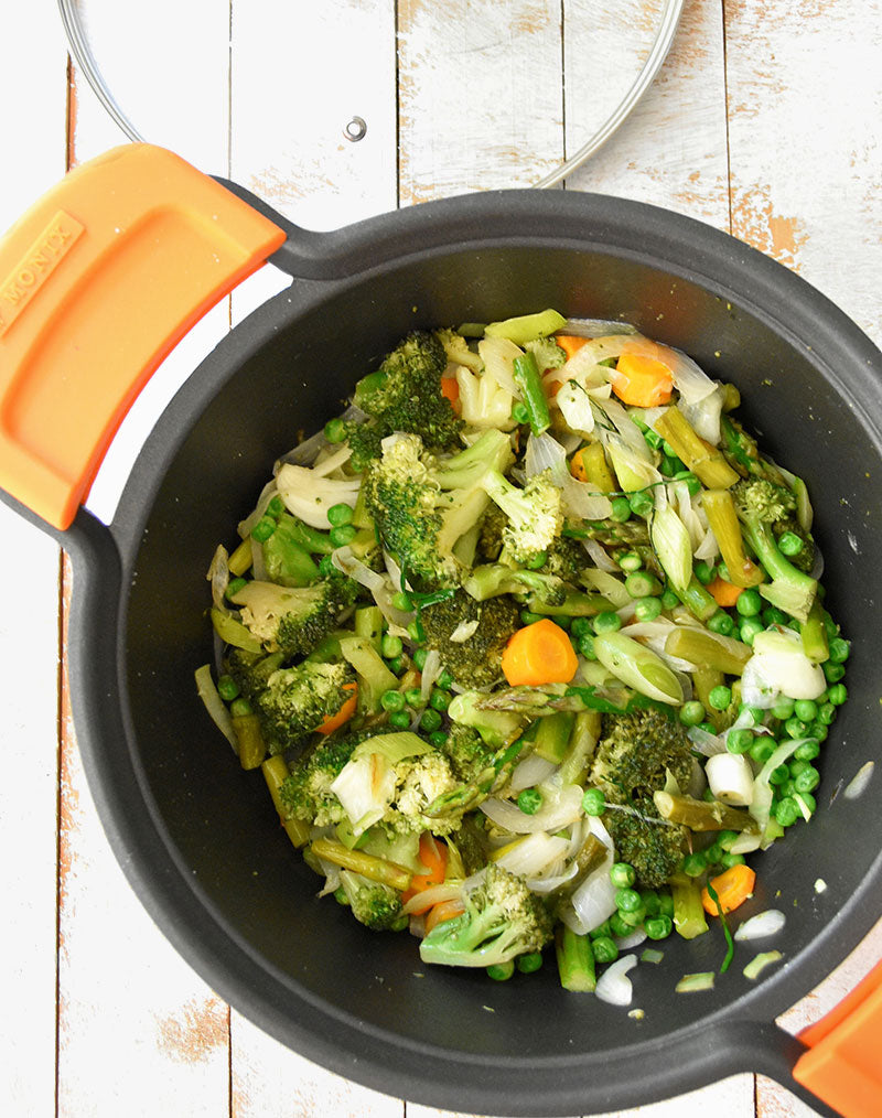 Crema de brócoli y espárragos