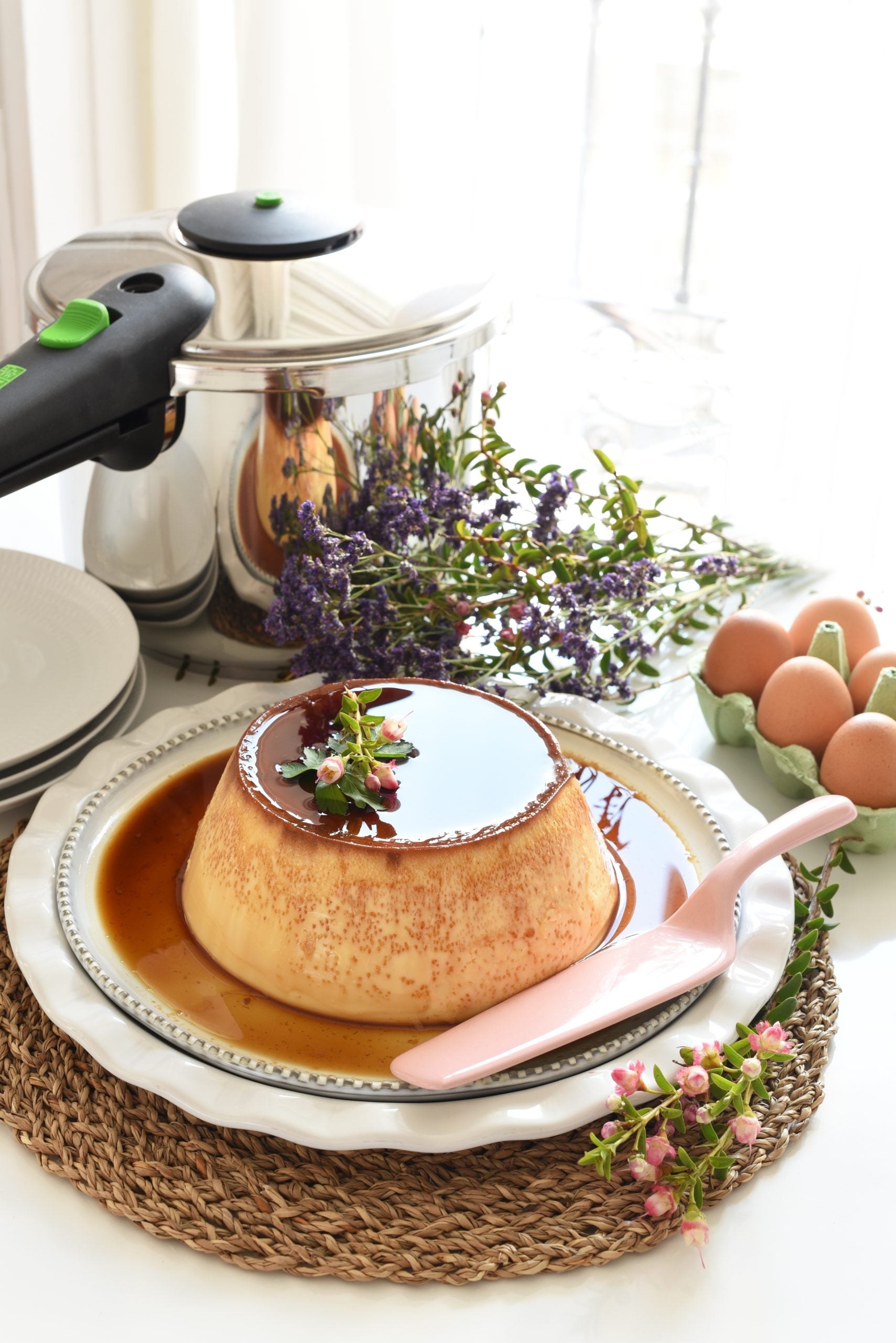 Flan de huevo casero en olla rápida