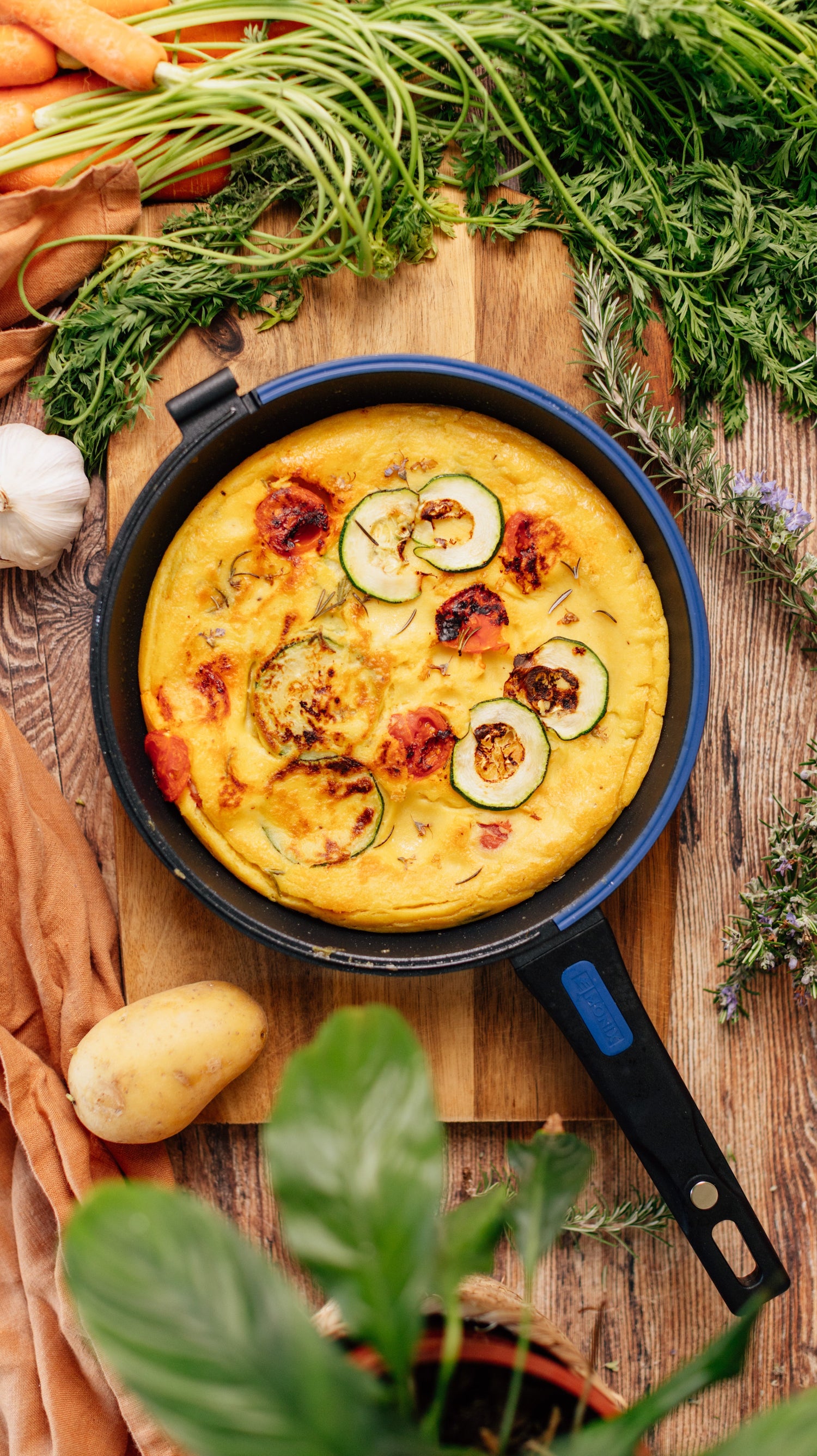 Farinata de garbanzo con verduras