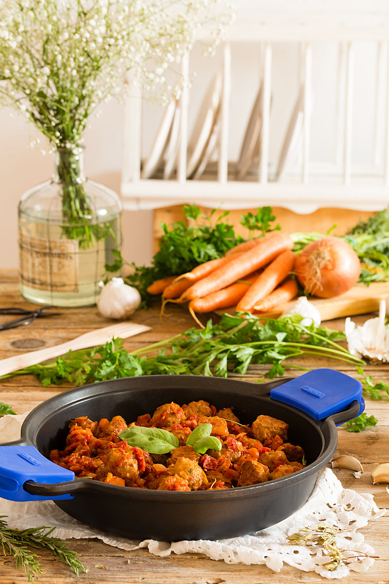 Albóndigas con salsa pomodoro