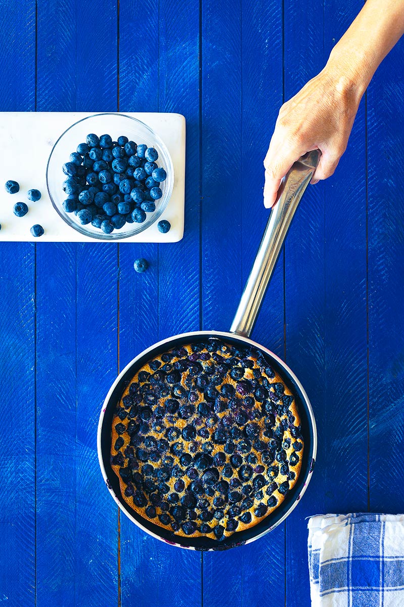 Cafloutis de arándanos