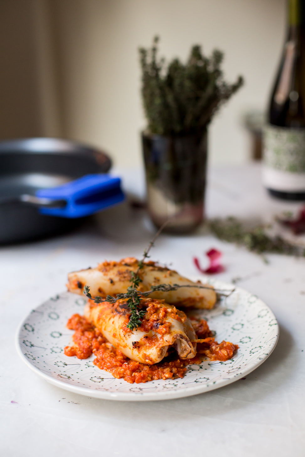 Calamares rellenos (receta apta para dieta)