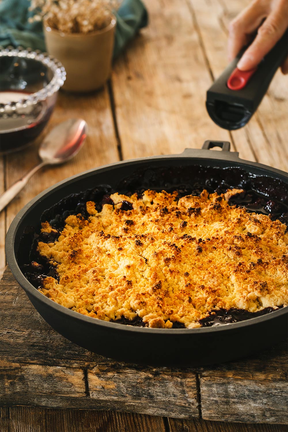 Crumble de frutos rojos