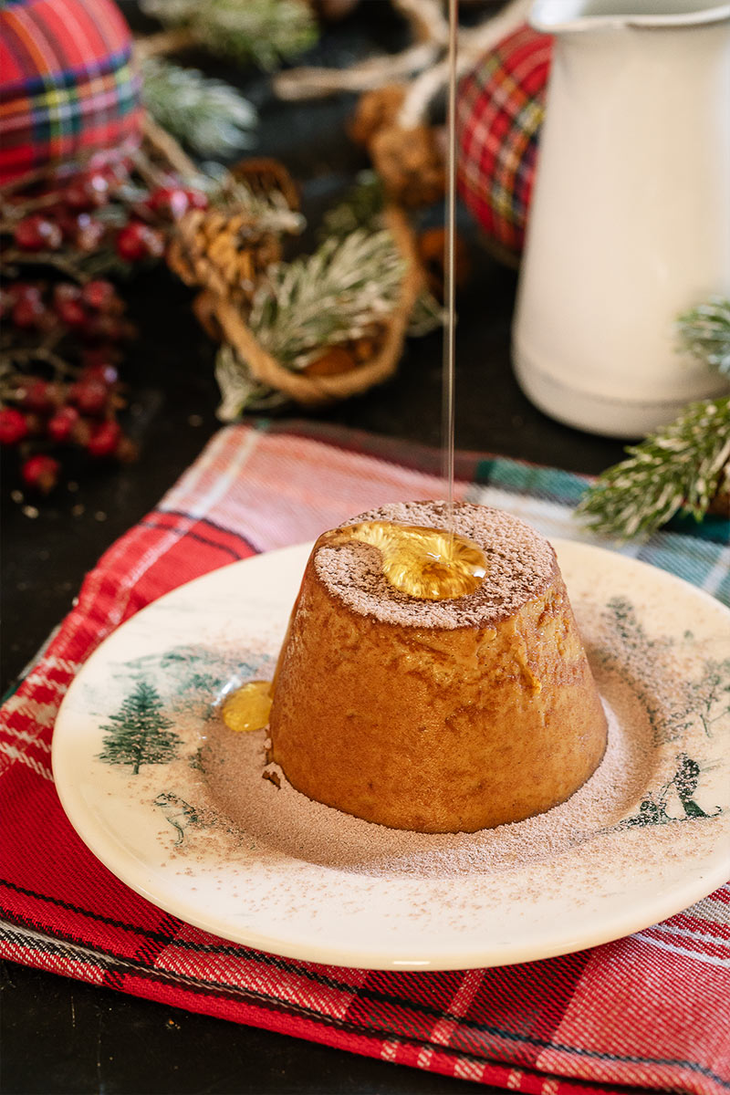 Flan de turrón sin horno