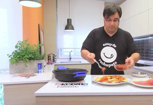 Huevos rotos con jamón