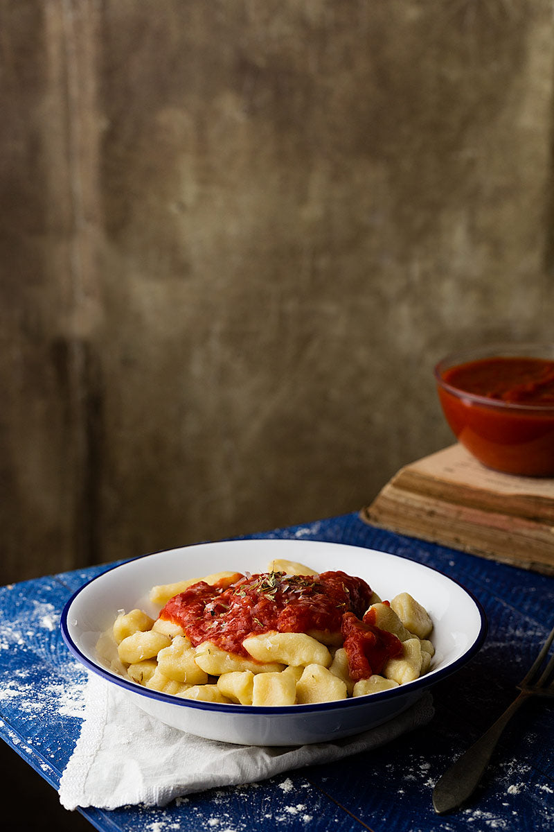Ñoquis con salsa de tomate