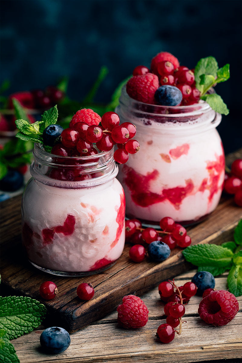 Panna cotta de frutos rojos