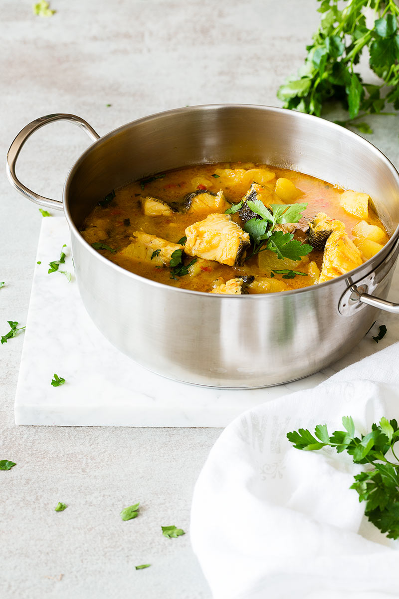 Guiso de patatas con bacalao