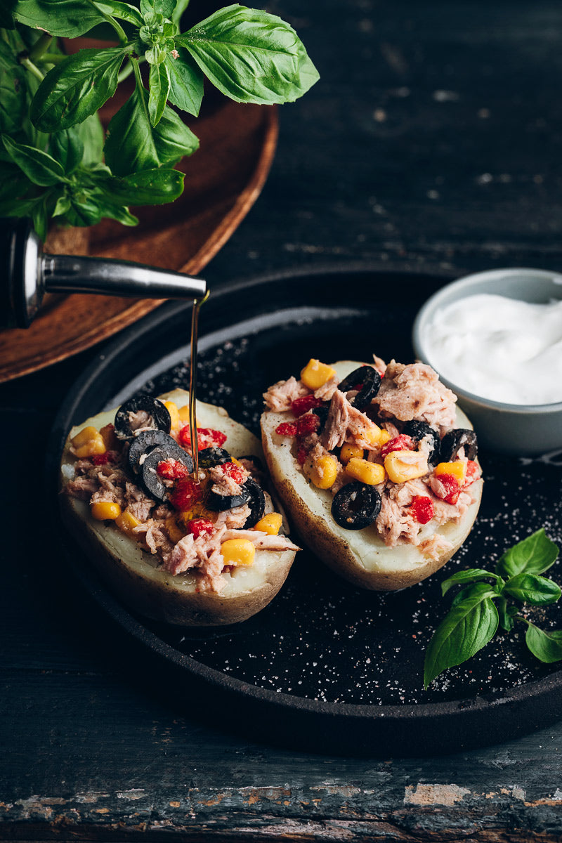 Patatas rellenas de atún