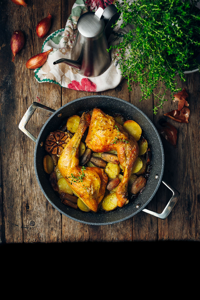 Pollo asado al horno