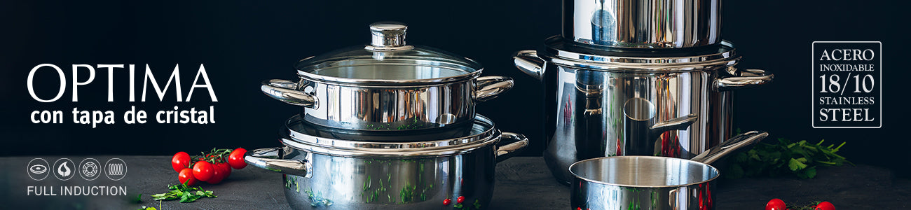 Optima con tapa de cristal