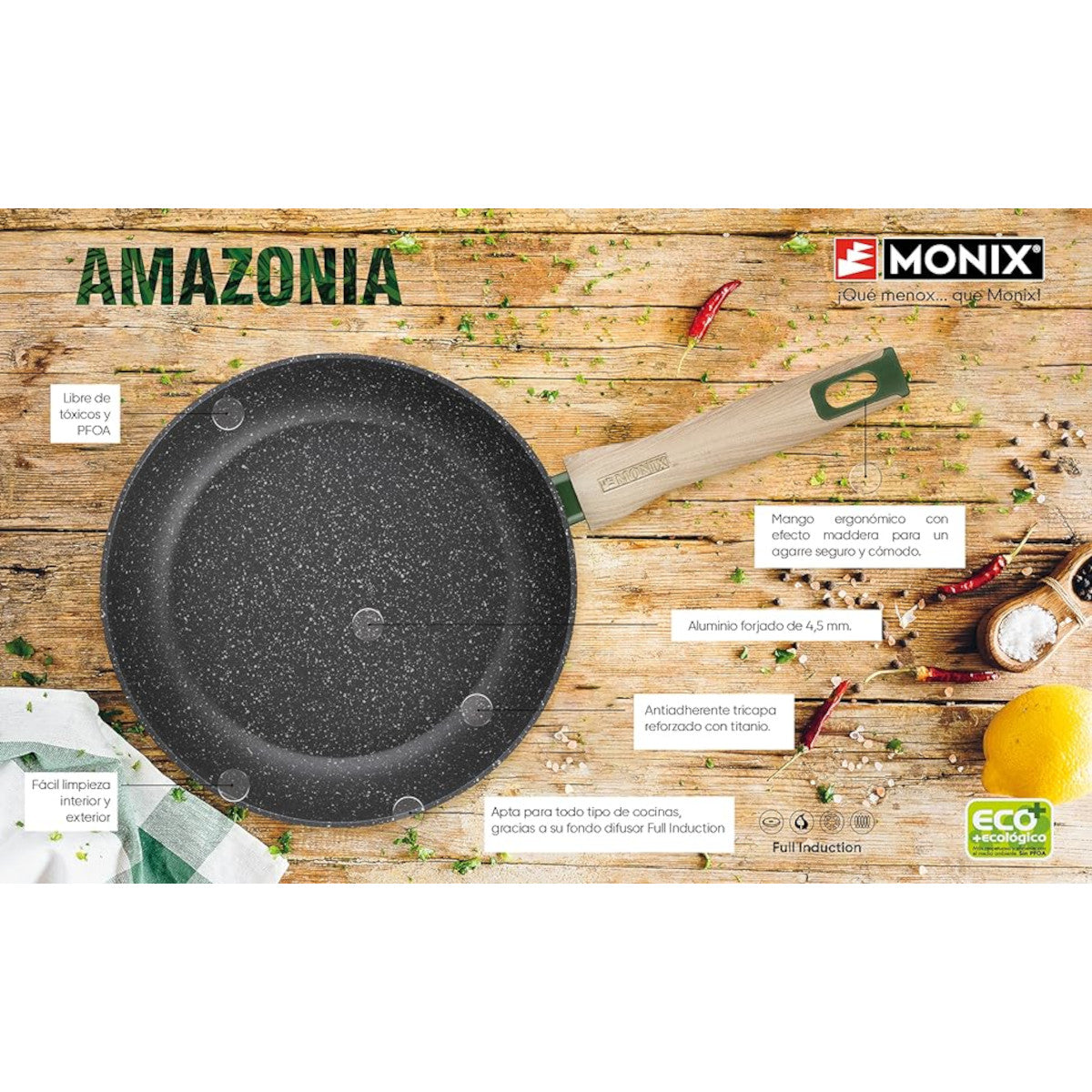 Amazonia, Frying Pan, 3-piece set