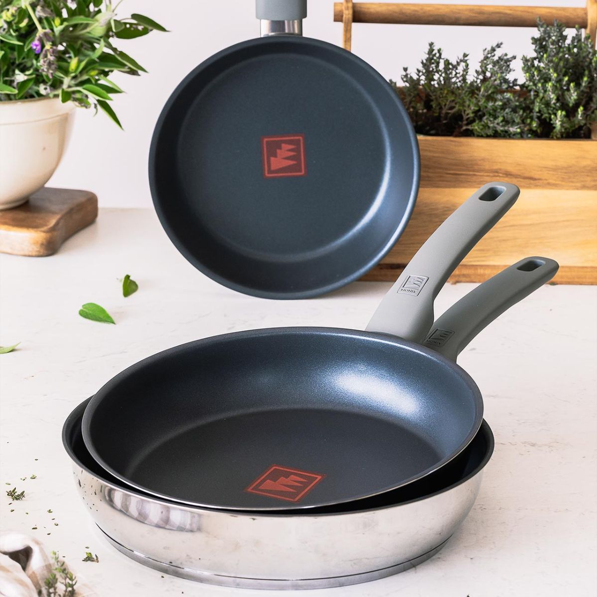 Set de 3 sartenes Non stick de Elite 20, 24 y 26 cm