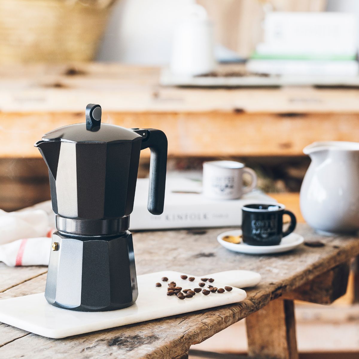 Cafetera Induction Noir