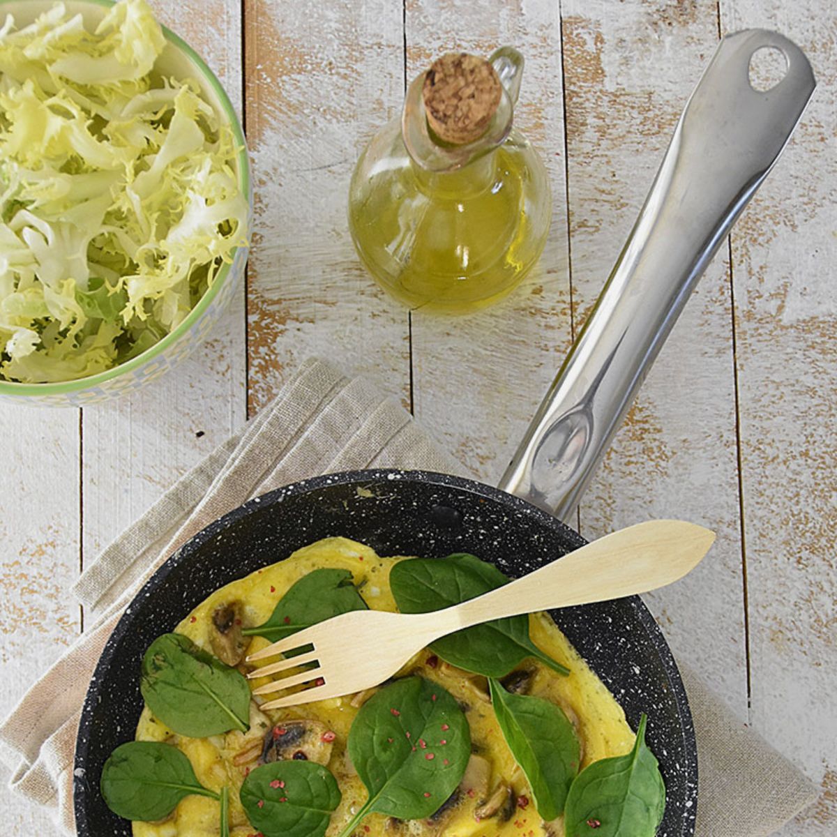 Copper Frying Pan, 3-piece set