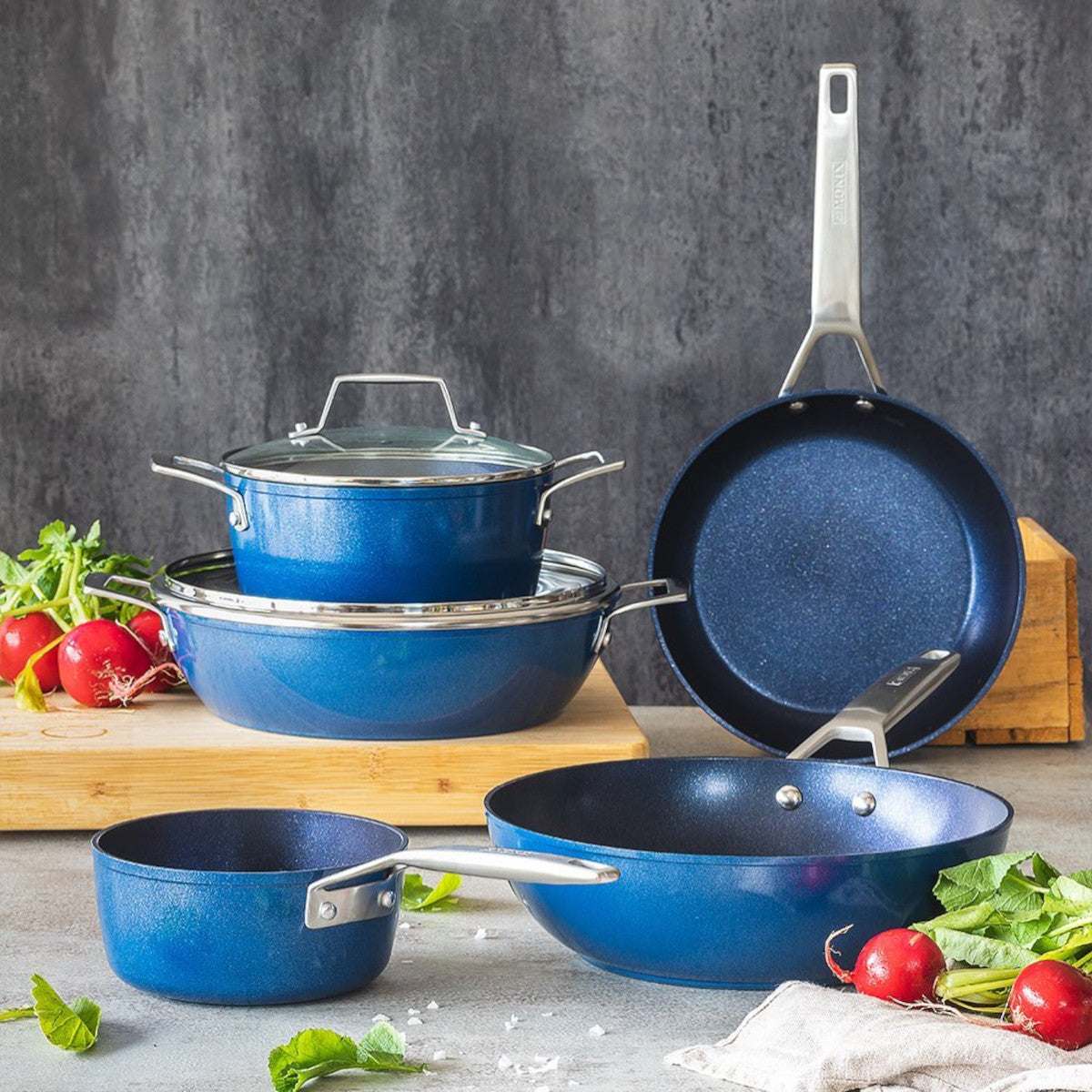 Set de sartenes Diamond 18, 24 y 28 cm