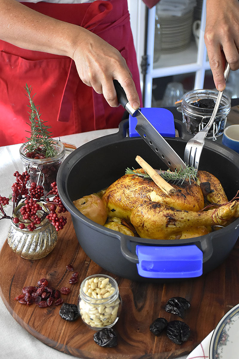 Pollo relleno al horno para navidad
