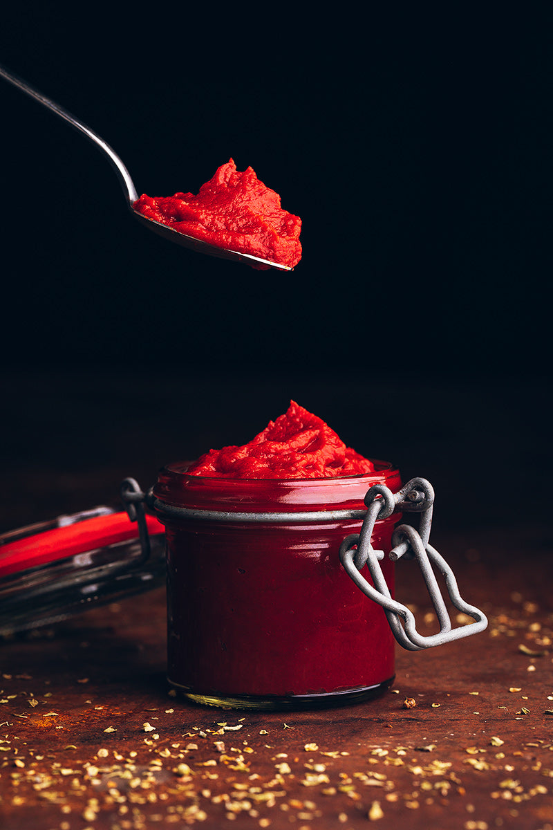 Puré de tomate o salsa de tomate concentrada