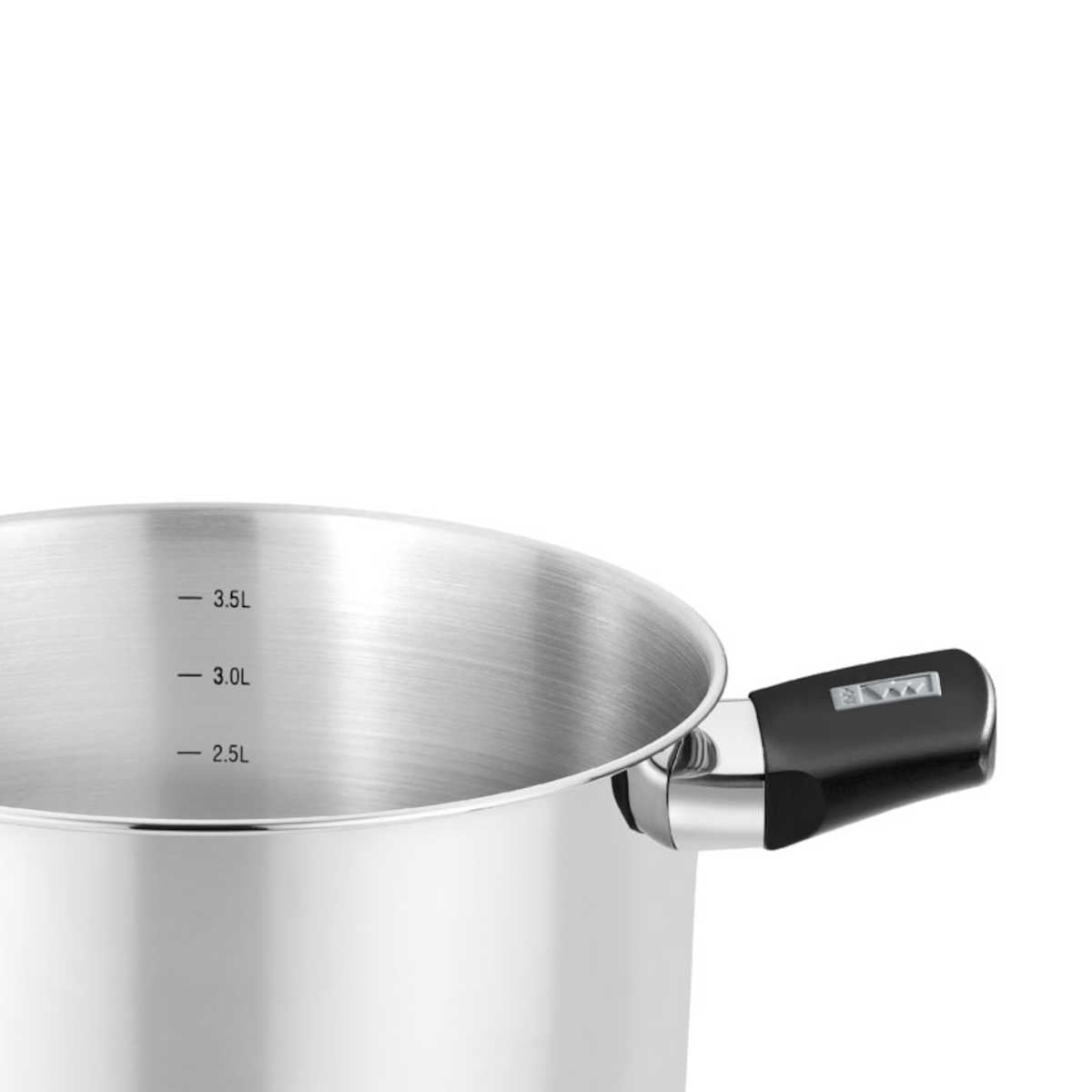 Elite stainless steel pot with glass lid