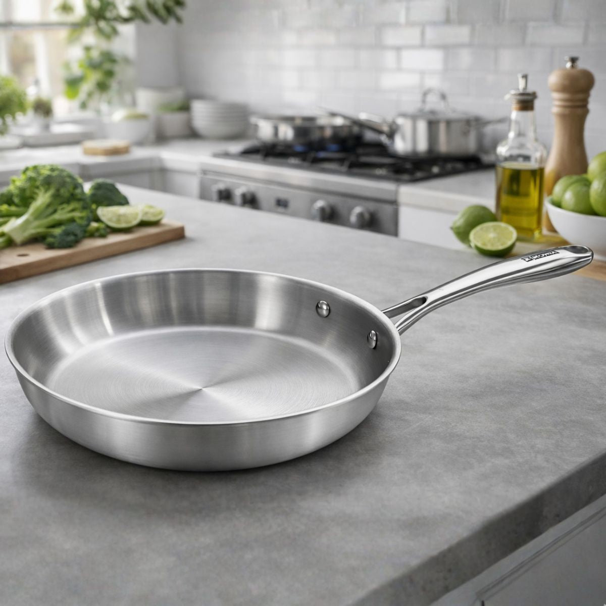 Sartén de acero inoxidable triply sin antiadherente Planet Inox