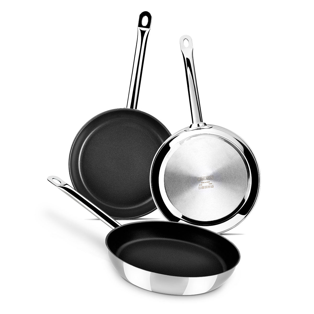 Set de 3 sartenes Chef con antiadherente