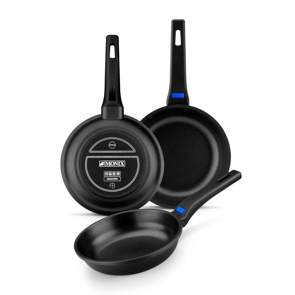 Set de 3 sartenes Solid+ en Monix